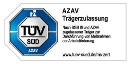 Logo TÜV Süd AZAV Trägerzulassung